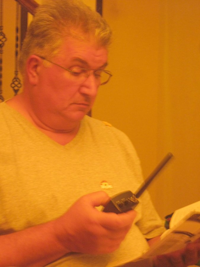 Dad with his new toy